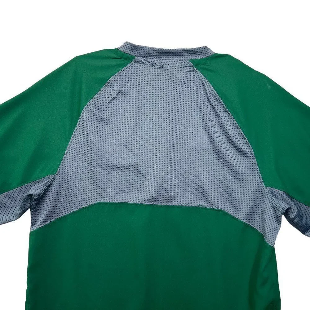 Adidas Shirt Top‎ Men's XS Green Tulane University Baseball 1/4 Zip Windbreaker